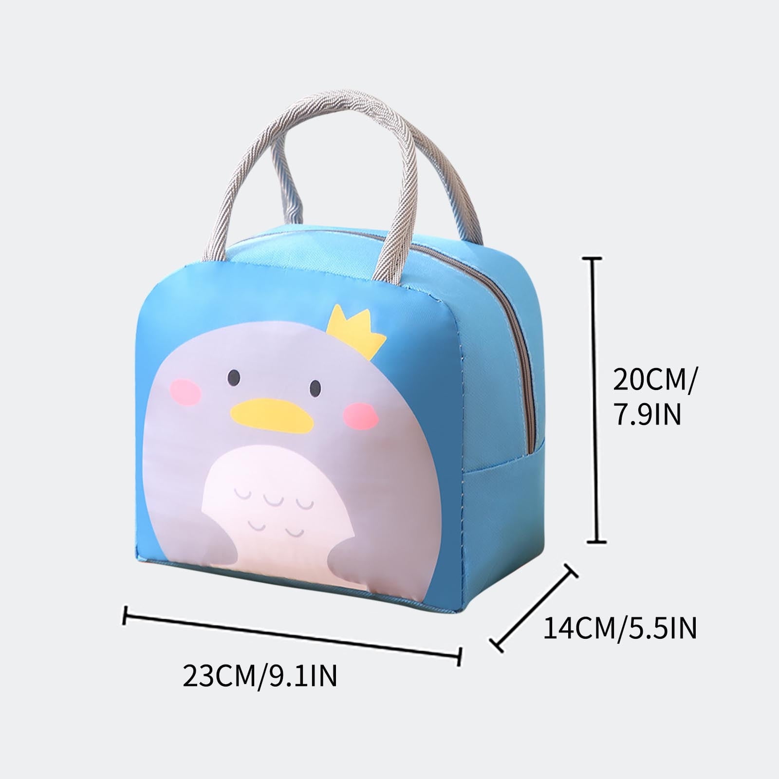 QIIBURR Thermal Bags for Cold and Hot Food Bento Bag Student with Rice