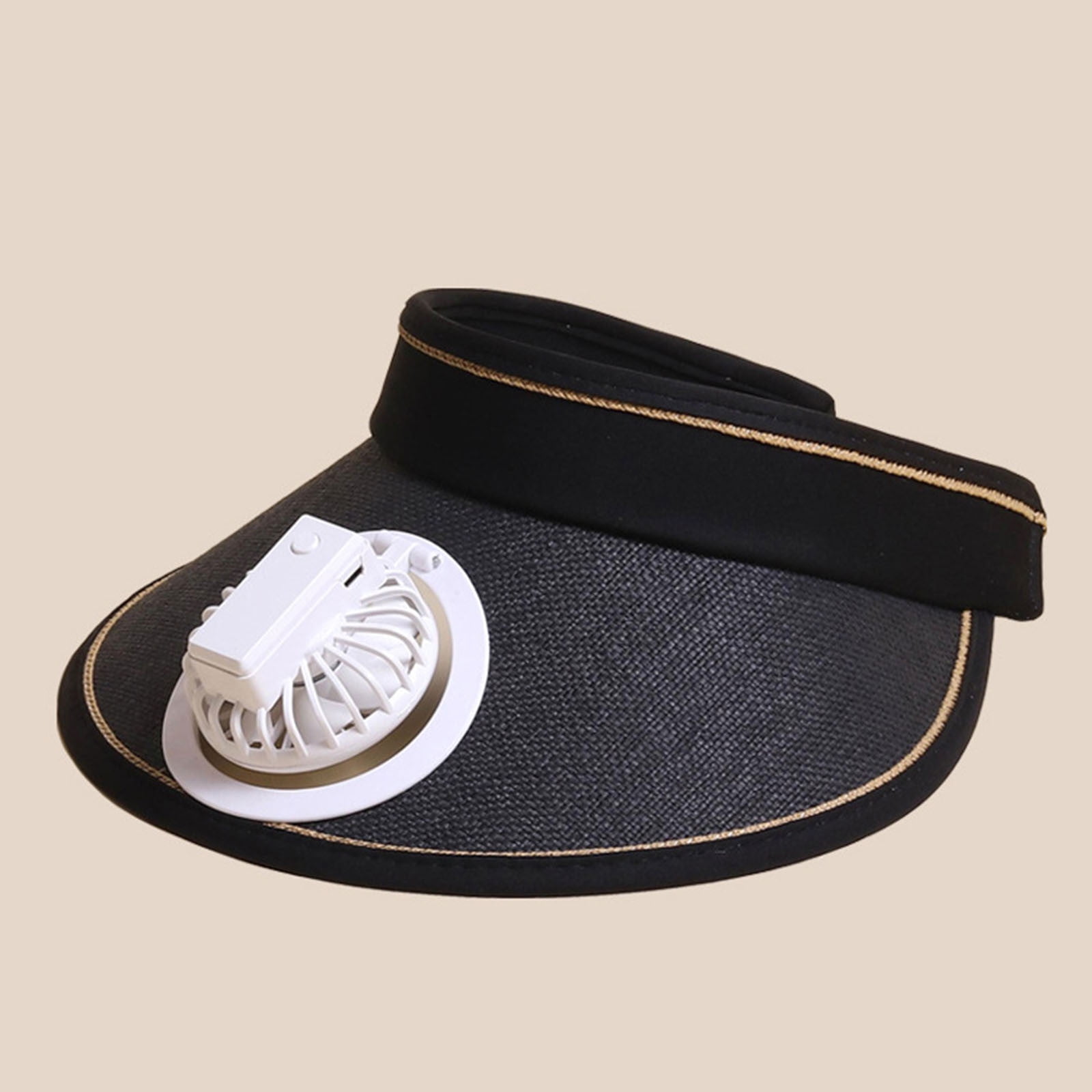 QIIBURR Usb Fans Portable Rechargeable Summer Sun Visor Hat Usb