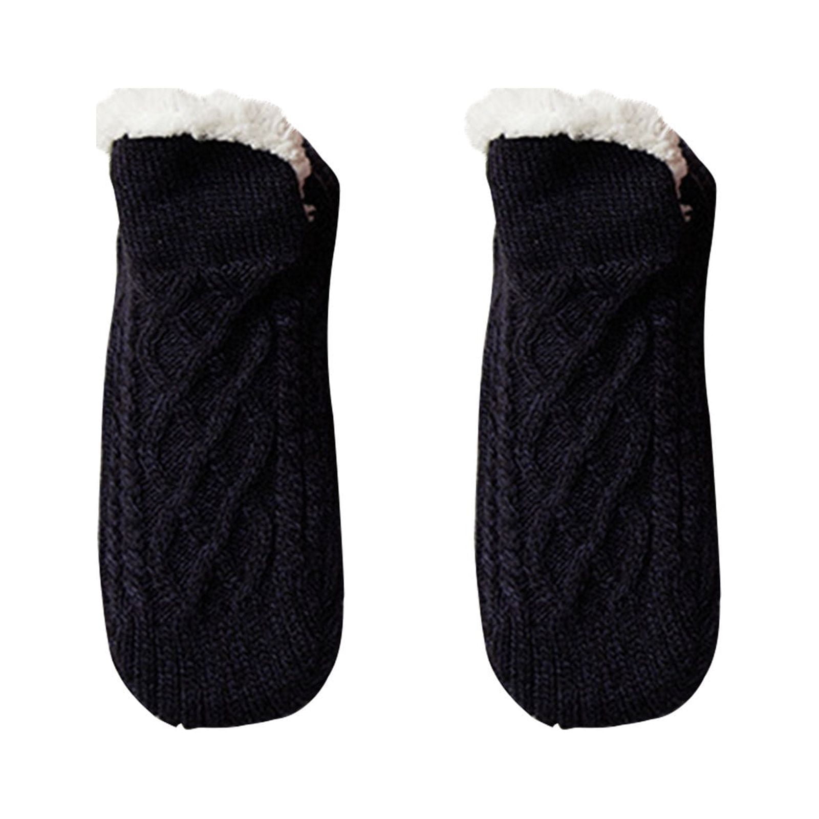 QIIBURR Warm Mens Socks New Woven And Velvet Indoor Socks And Slippers ...