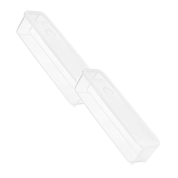 QIJGEBGG 2 PCS Pasta Container Noodle Food Storage Spaghetti Keeper Box Long Plastic Food Storage Container with Lid for Scallions, Cilantro Stackable, Airtight Clear Rectangular Food Container