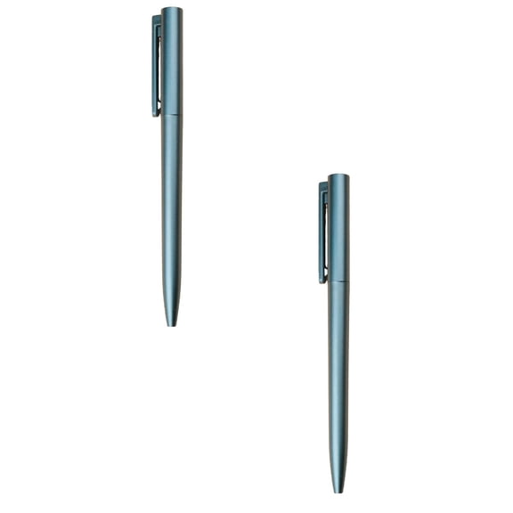 QIJGEBGG 2 PCS Simple Style Metal Retractable Ballpoint Pen, Medium Point Black Ink Pressurized Ballpoint Pen, Writes Upside Down and in Extreme Temperatures, Black Ink, Medium Point, Pocket Clip