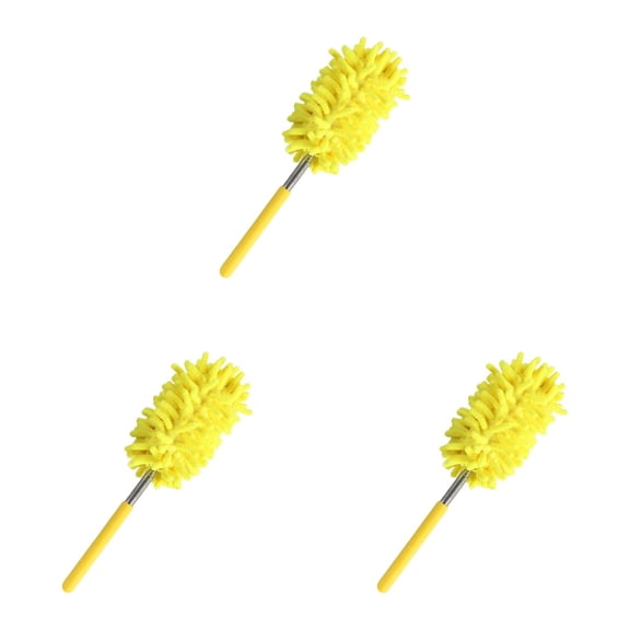 QIJGEBGG Car Interior Duster with Extension Pole, Microfiber Soft Vehicle Dash Dusting Detailing Wash Brushes, Automotive Dash Cleaning Tool Reusable Duster Refill Compatible