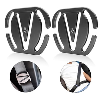 QIJK Car Seat Belt Adjuster Car Seat Belt Clip Universal Car Seat Belt Shoulder & Neck Comfort Interior Accessories (Gunmetal)