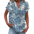 thumbnail image 1 of QIJUNTUO Short Sleeve Shirts for Somen Womens Fashion T Shirts Short Sleeve Casual V Neck Summer Tops Cute Loose Fit Blouses Graphic Tees Features:, 1 of 5