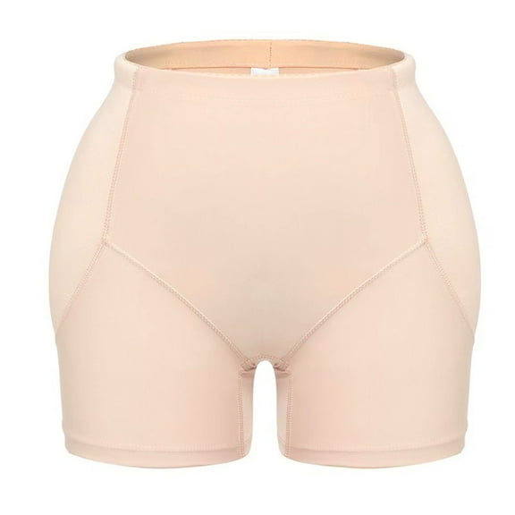 QIJUNTUO Tummy Control Underwear for Women Waist Hip Enhancer Pads Panties Firm Shapewear Thigh Slimmer Padded Shapewear Beige