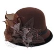 thumbnail image 1 of Dyfzdhu Women Autumn Winter Flowers Round Top Casual Fisherman Bucket Cap Small Bowler Hat Features:, 1 of 2
