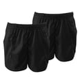 thumbnail image 1 of QIJUNTUO Women's 2-Pack High Waisted Soft Lounge Shorts Lightweight Stretch Comfort Casual Summer Versatile Sleep Shorts Black, 1 of 4