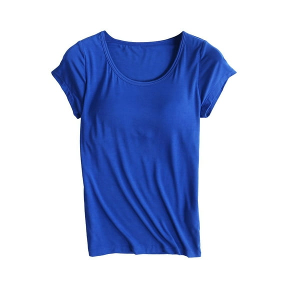 QIJUNTUO Women's Convertible Camisole With Detachable Cups For Yoga & Lounge Wear Blue