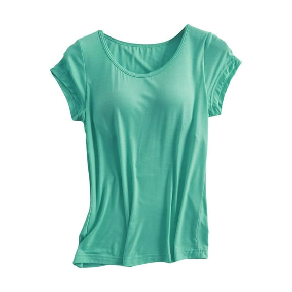 QIJUNTUO Women's Convertible Camisole With Detachable Cups For Yoga & Lounge Wear Mint Green