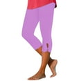 thumbnail image 1 of QIJUNTUO Women's High Waisted Cutout Detail Yoga Leggings Cropped Lounge Pants Soft Comfortable Athletic Wear Purple, 1 of 4
