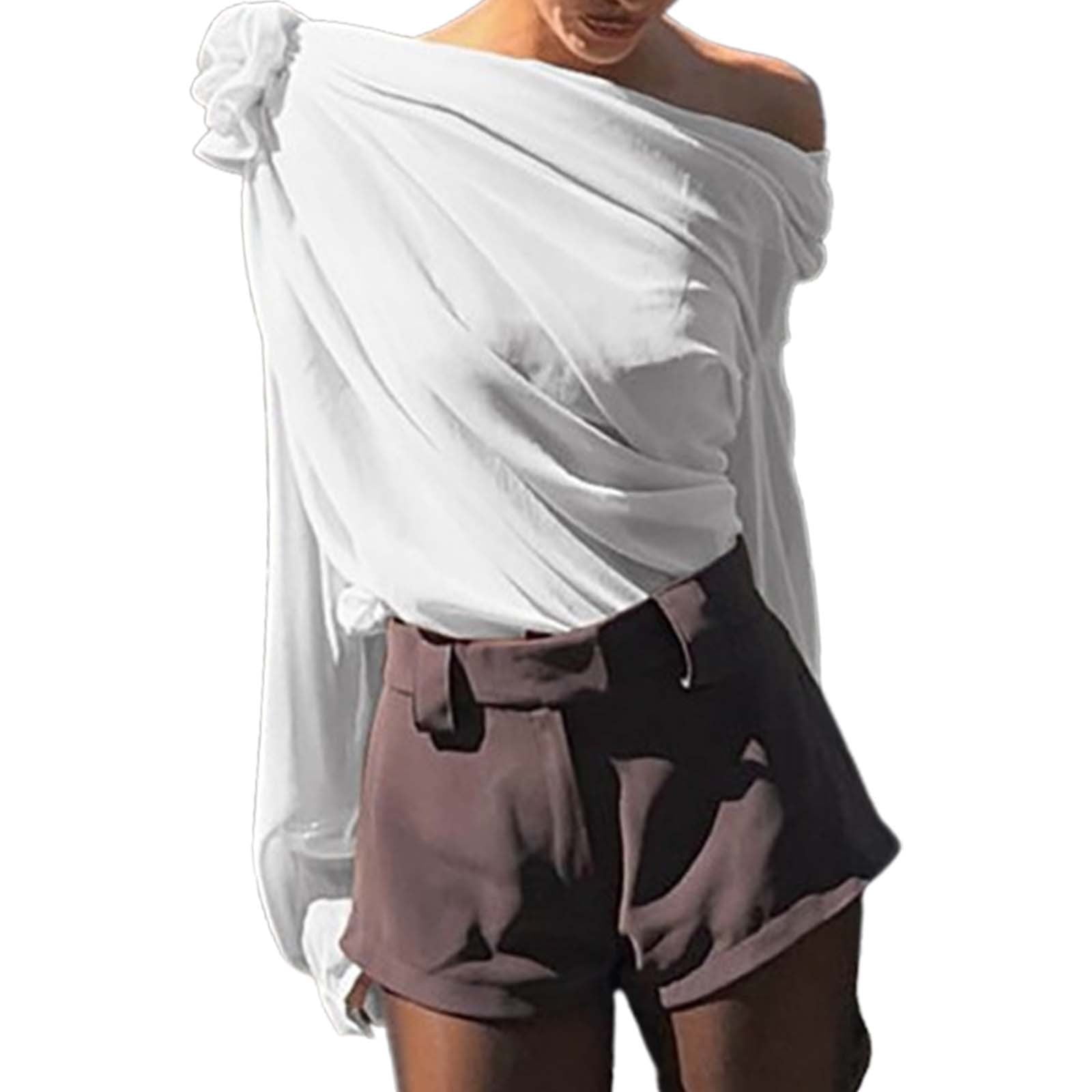 Women's White Mesh Full Sleeve Crop Top with Inner