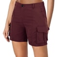 thumbnail image 1 of QIJUNTUO ​Women's Utility Multi Pocket Outdoor Shorts With Durable Construction For Trail Hiking Adventures And Camping Gear​ Wine, 1 of 8