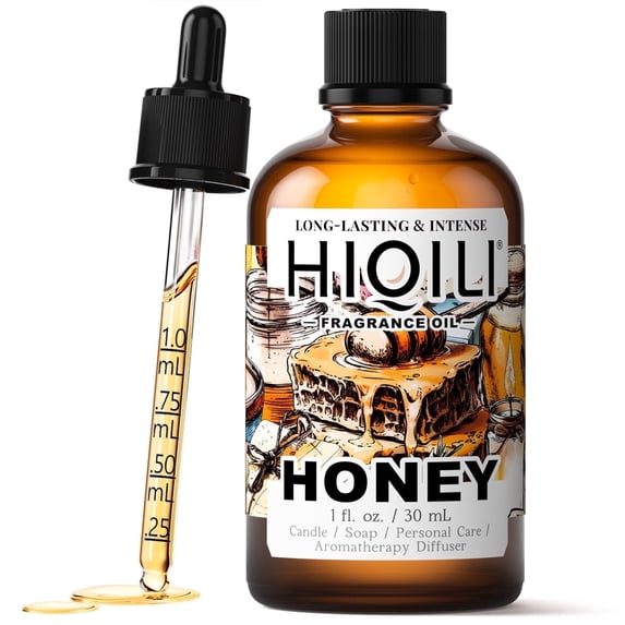 HIQILI Honey Fragrance Oil, 30mL Long Lasting Perfume for Diffuser Laundry DIY Candle Soap Lotion