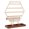 thumbnail image 1 of QILICHZ Earring Holder Organizer Gold Earring Display Stand Jewelry Holder Organizer Stand Rack, 1 of 7
