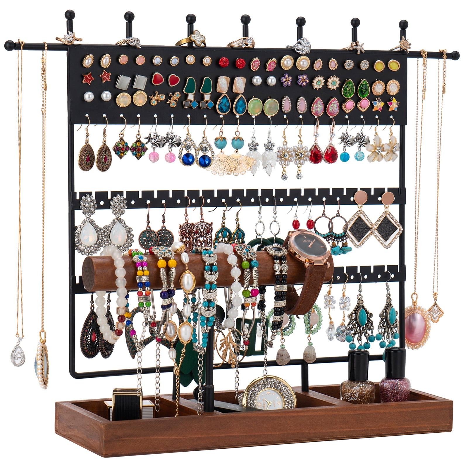 QILICHZ Earring Organizer Stand Earring Holder Organizer Jewelry Stand ...