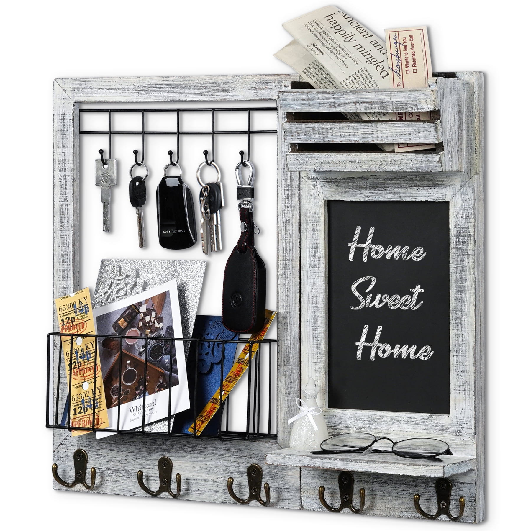 QILICHZ Mail and Key Holder for Wall Mail Key Holder Organizer Metal