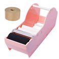 QILIMA Desktop Pink Water Activated Tape Dispenser with Reinforced