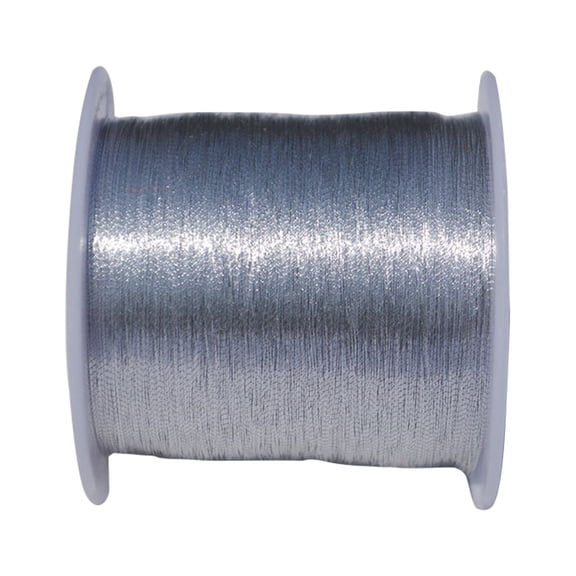 Hevirgo 1 Roll Metal Thread No Fade Lustrous Exquisite High Tenacity DIY Polyester Universal Sewing Embroidery Crochet Thread for Home