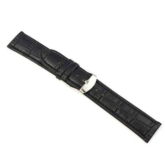 QILIN 18/20/22mm Luxury Faux Leather Buckle Lug Wrist Watch Band Replacement Strap
