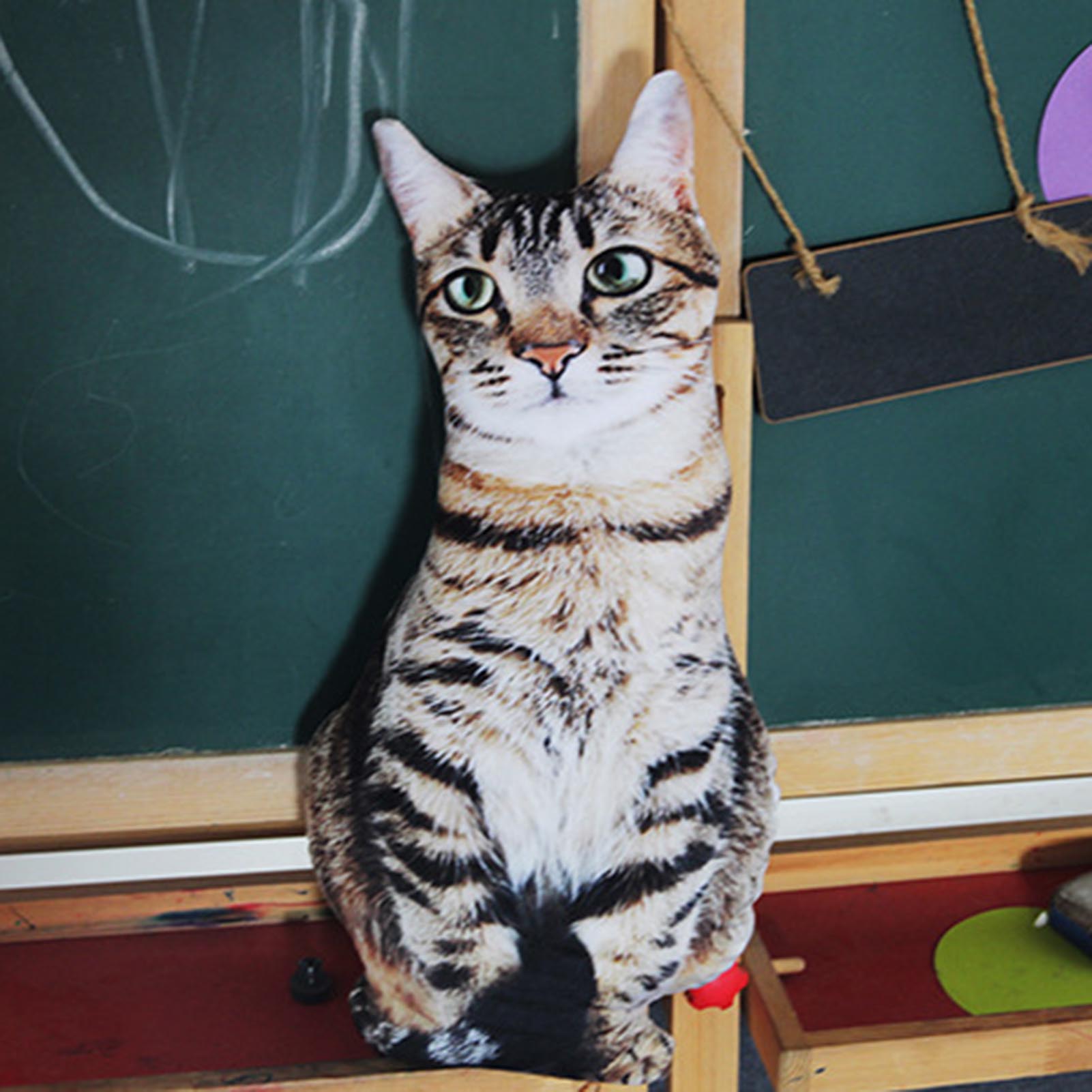 QILIN 50cm Simulation Threedimension Stuffed Pillow Cute Cat Plush Toy