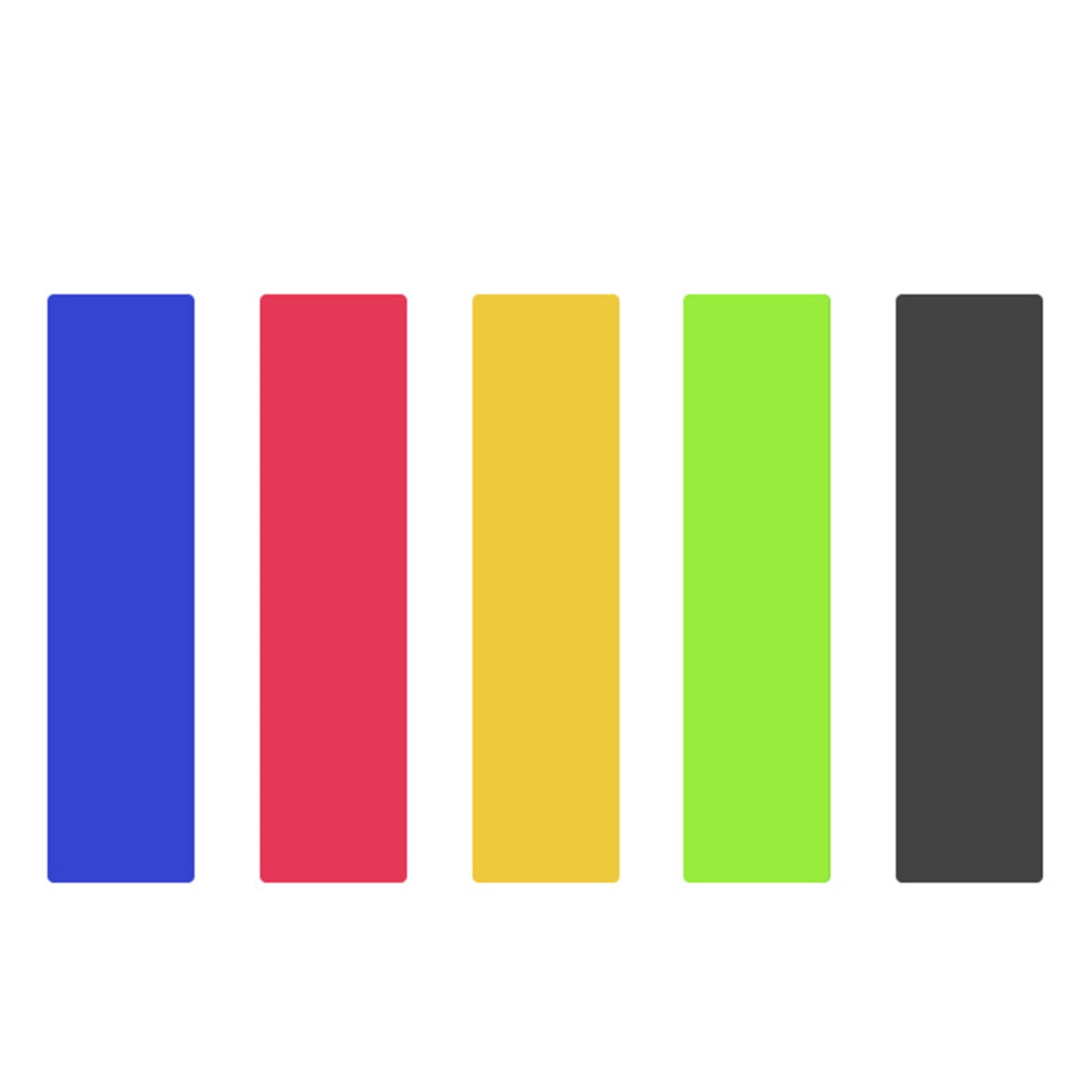 QILIN 5Pcs Yoga Elastic Bands Flexible Vivid Color Wearresistant