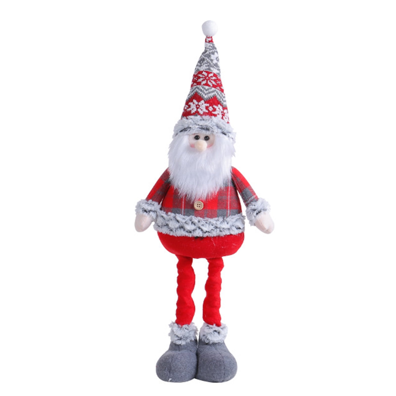 QILIN Christmas Plush Doll Ornament Retractable Leg Stuffed Standing