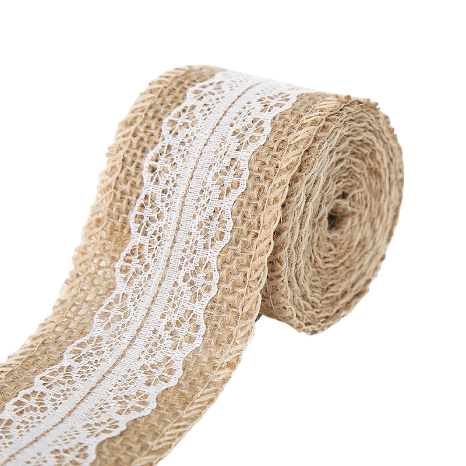 Lace Rool QILIN Handmade Retro Clear Texture Burlap Lace Roll Natural White Lace ...