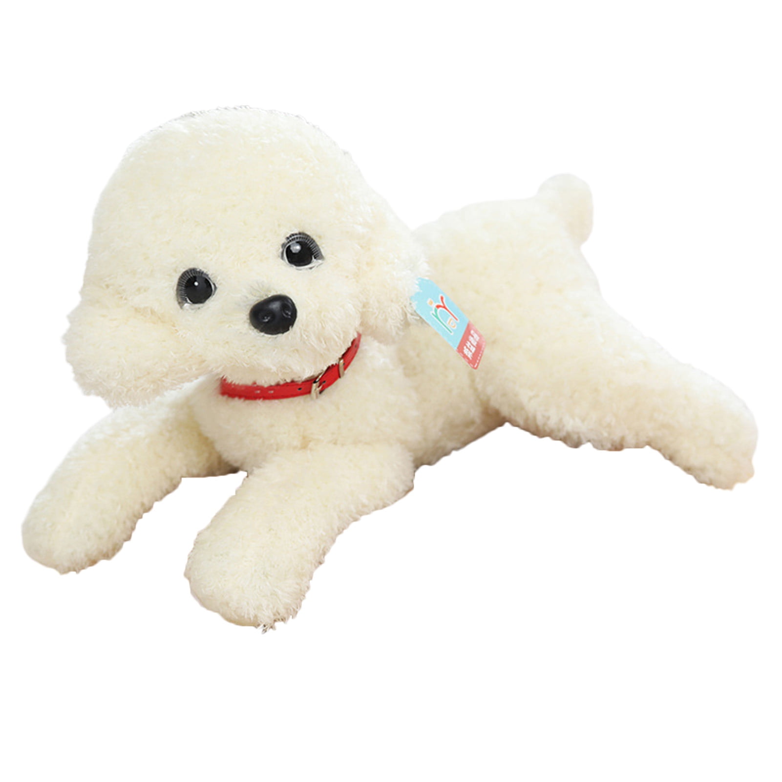 QILIN Simulation Dog Plush Toy Fully Filled Lovely Lying Posture Animal