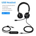 thumbnail image 1 of QILIN USB Headset Wired Noise Cancelling Microphone Lightweight Clear Sound Quality Computer Headphone for Call Center, 1 of 12