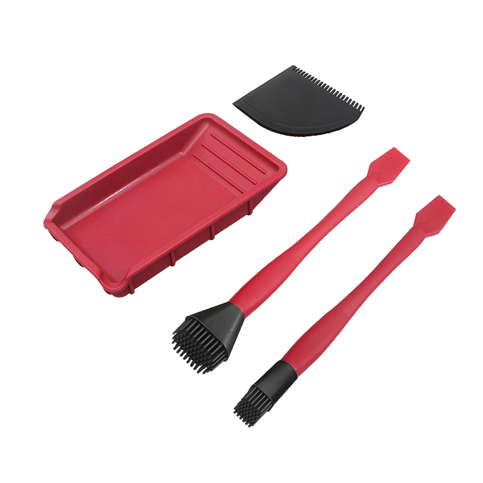 QILIN Wood Glue Brush 4Pcs Wide Application Smooth Practical Silicone Glue  Brush Kit Woodworking Tool 