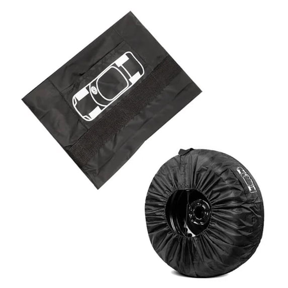QILTON 4pcs Car Spare Tire Cover Case Auto Wheel Tire Storage Bags Dust-proof Waterproof Styling Vehicle Accessory Protector Tyre Tyre