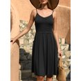 thumbnail image 1 of QINCAO Dresses for Women Sleeveless Summer Dress A Line Spaghetti Strap Sundresses with Pockets,L(12-14), 1 of 5
