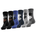 thumbnail image 1 of QINCAO Socks for Men 6 Pairs Unisex Long Cotton Socks Sports Business Work Socks M, 1 of 6