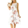 thumbnail image 1 of QINCAO Women Dresses Sleeveless Short Dresses for Women O-Neck Floral Print Casual Loose Summer Female Dresses, 1 of 6