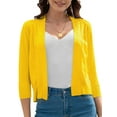 thumbnail image 1 of QINCAO Women's Cardigan Sweater Open Front Knit Coat Shrugs for Women,Yellow-M(8-10), 1 of 8