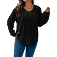 thumbnail image 1 of QINCAO Womens Plus Size Tops Hooded Sweatshirt Crew Neck Pullover Long Sleeve Shirts 1X-5X, 1 of 4