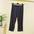 thumbnail image 1 of QINGFSAP Women's Pajama Solid Elastic Waist Drawstring Capri Pants Pockets Loose Sleepwear, 1 of 6