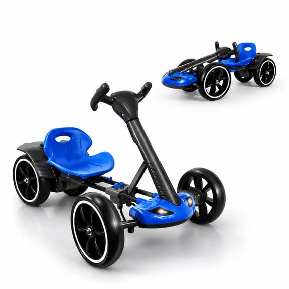 QINGYI Electric Drift Go Kart, Dual 390W Motors, Max 4 MPH, Drift Rear Tires, UL2272 & CPC Certified, Ride On Car for Kids 6+, Holds up to 120 lbs,Blue