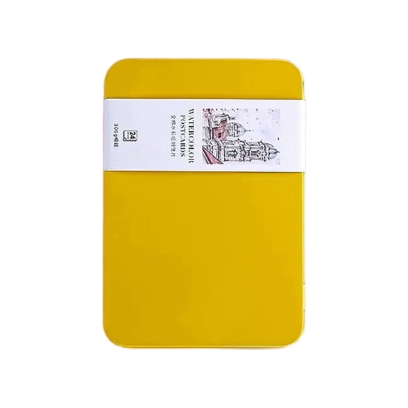 QINHEII Watercolor Cards, 24 Blank Postcards In Tin Box, Suitable For Painting Greeting Card Making