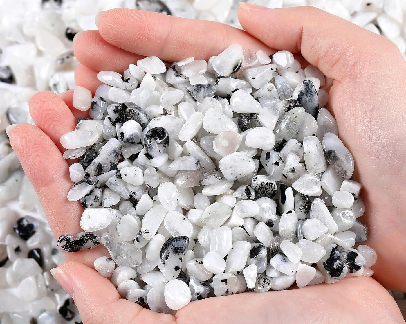 Walmart Rocks QINJIEJIE 0.9Lbs Grey Labradorite Rocks for Plant Bulk Decorative Sand ...