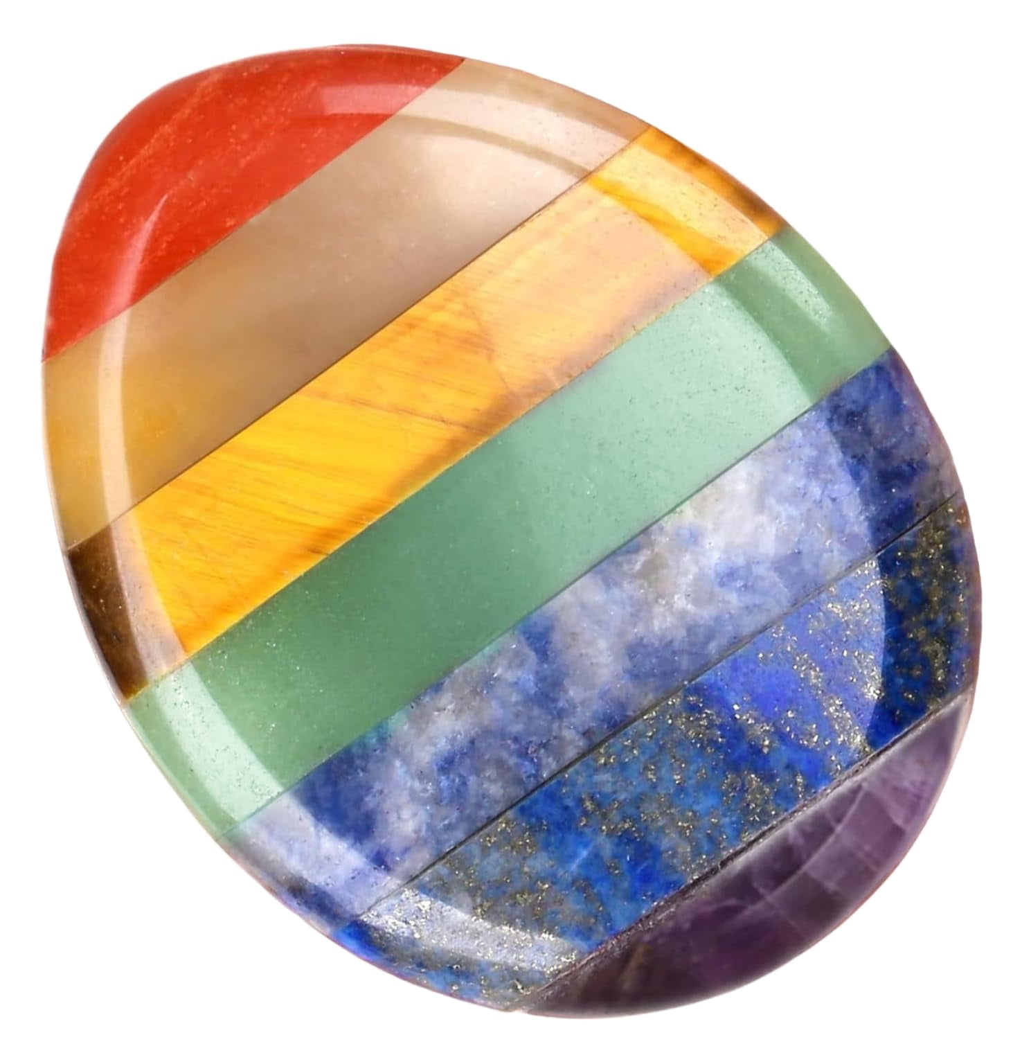 Yellow Agate Palm Stone – Natural Oval Worry Stone For Anxiety Relief, Meditation & Energy Balancing