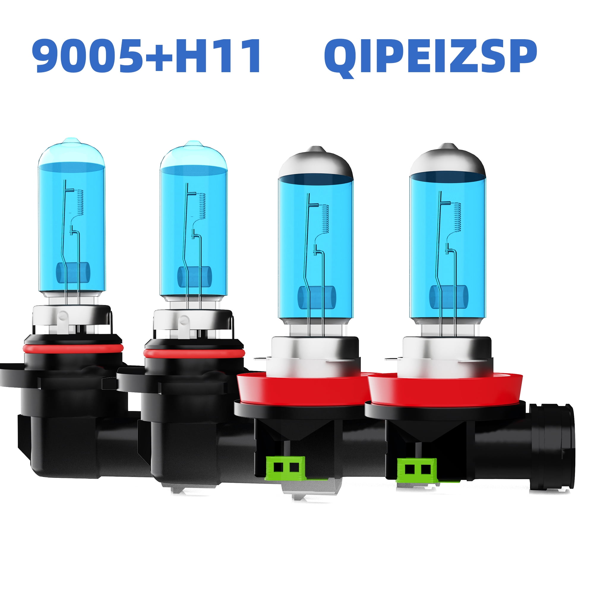 QIPEIZSP 9005 H11 Halogen Headlight Bulbs High Low Beam Fit for Nissan ...