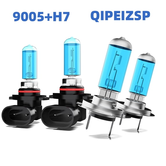 QIPEIZSP 9005 H7 Halogen Headlight Bulbs High Low Beam Fit for Subaru Outback 2005-2014 Warm White 5000k,Plug And Play,Pack of 4