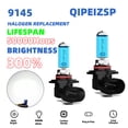 thumbnail image 1 of QIPEIZSP 9145 Halogen Headlight Bulbs Fog Beam Fit for GMC Yukon 2010-2013 Warm White 5000k,Plug And Play,Pack of 2, 1 of 6
