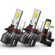 QIPEIZSP Compatible For Chevy Silverado 2003-2006  Led Headlights 9005 9006 & Fog 9145 Bulbs 6 Pcs