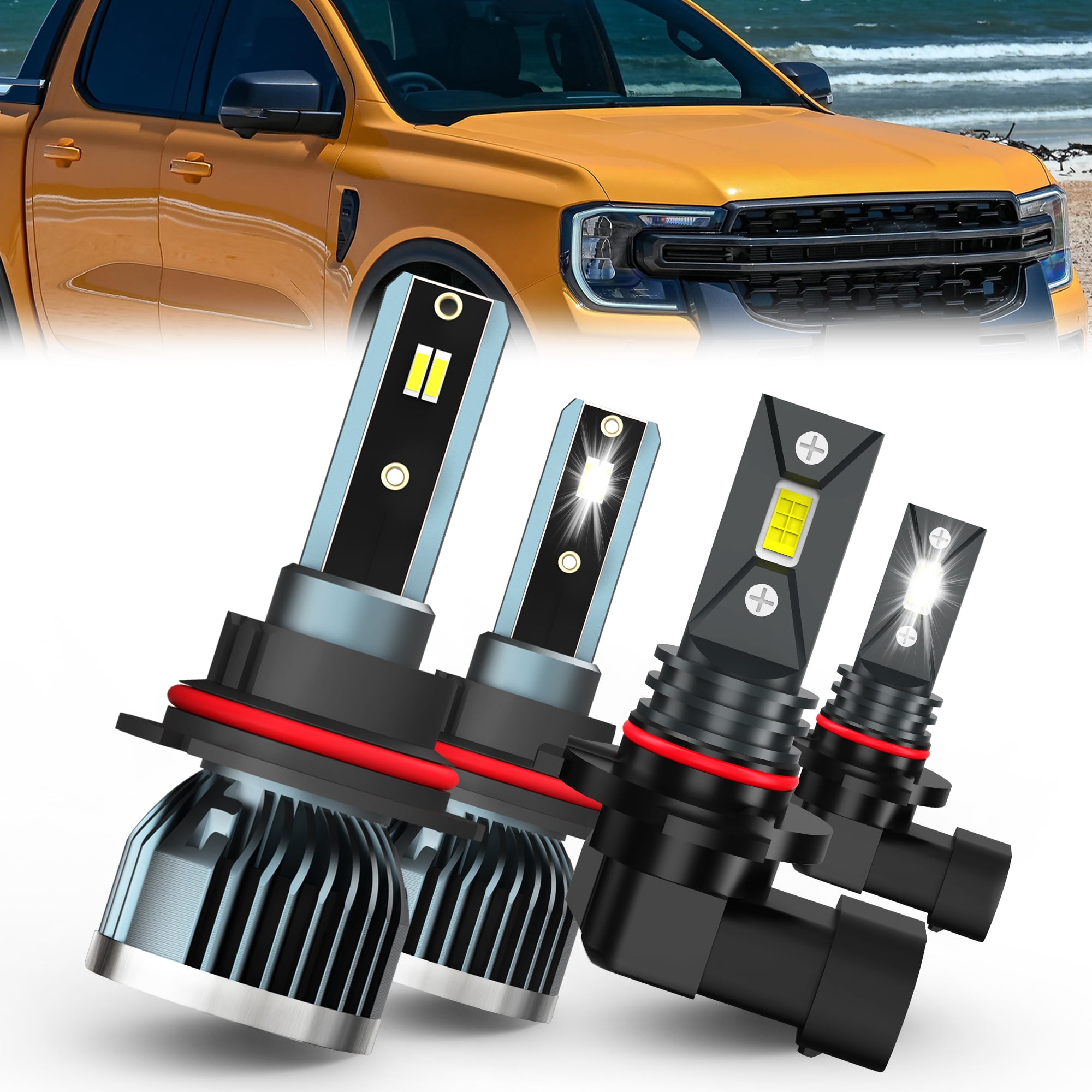 QIPEIZSP Compatible for Ford Ranger 2001-2011 Led Headlights 9007 & Fog ...