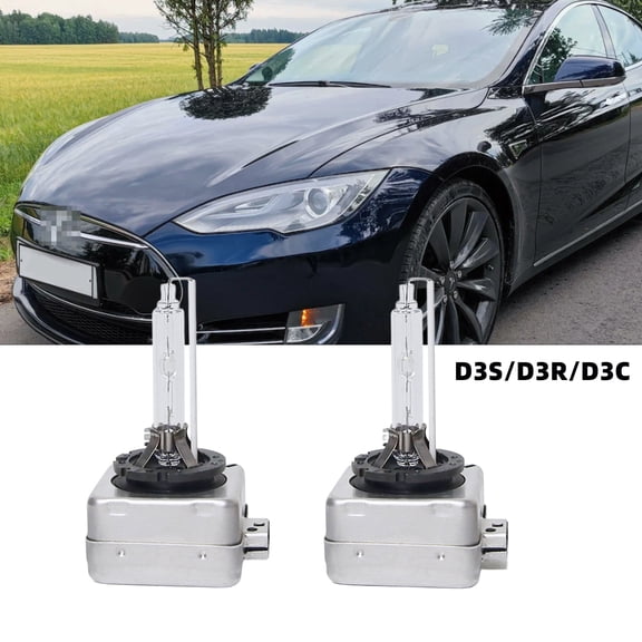 QIPEIZSP Fit For Tesla S 2013-2016 D3S/D3R/D3C HID Xenon Headlight Bulbs,Plug And Play,Pack of 2 ,6500K