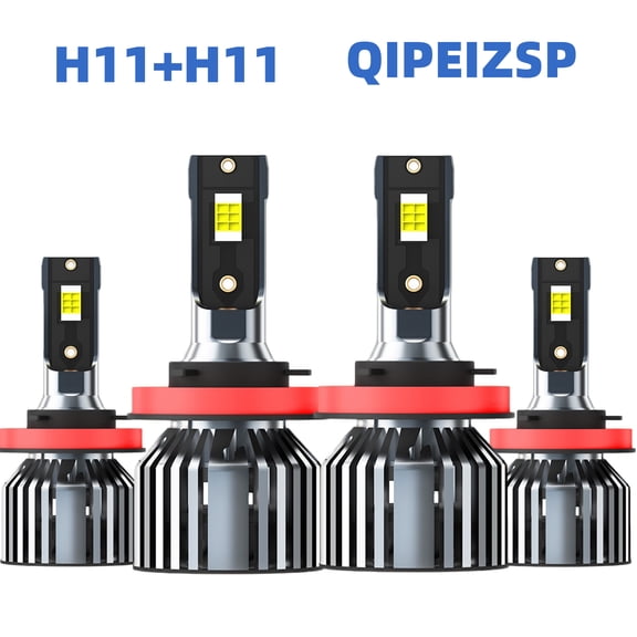 QIPEIZSP Fit for Volkswagen Routan 2011-2014 H11 H11 LED Headlight Bulbs High Low Beam Cold White 6500k,Plug And Play,Pack of 4