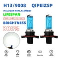 thumbnail image 1 of QIPEIZSP H13/9008 Halogen Headlight Bulbs High/Low Beam Fit For Dodge Ram 2500 2006-2010 Warm White 5000k,Plug And Play,Pack of 2, 1 of 6