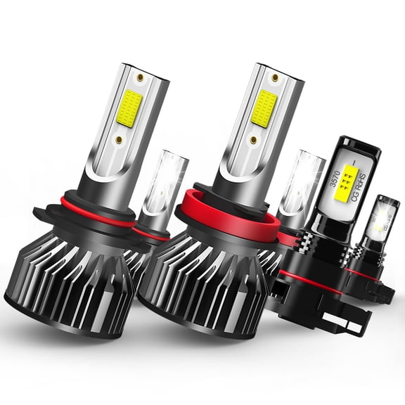 QIPEIZSP fit for Chevy Silverado 1500 2500 HD 3500 HD (2007 2008 2009 2010 2011 2012 2013 2014 2015) Led Headlights,9005 and H11 LED Headlight Bulbs + 5202 LED Fog Light Bulbs, Pack of 6